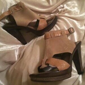 Leather & Suede Fidji Sandals Size 36